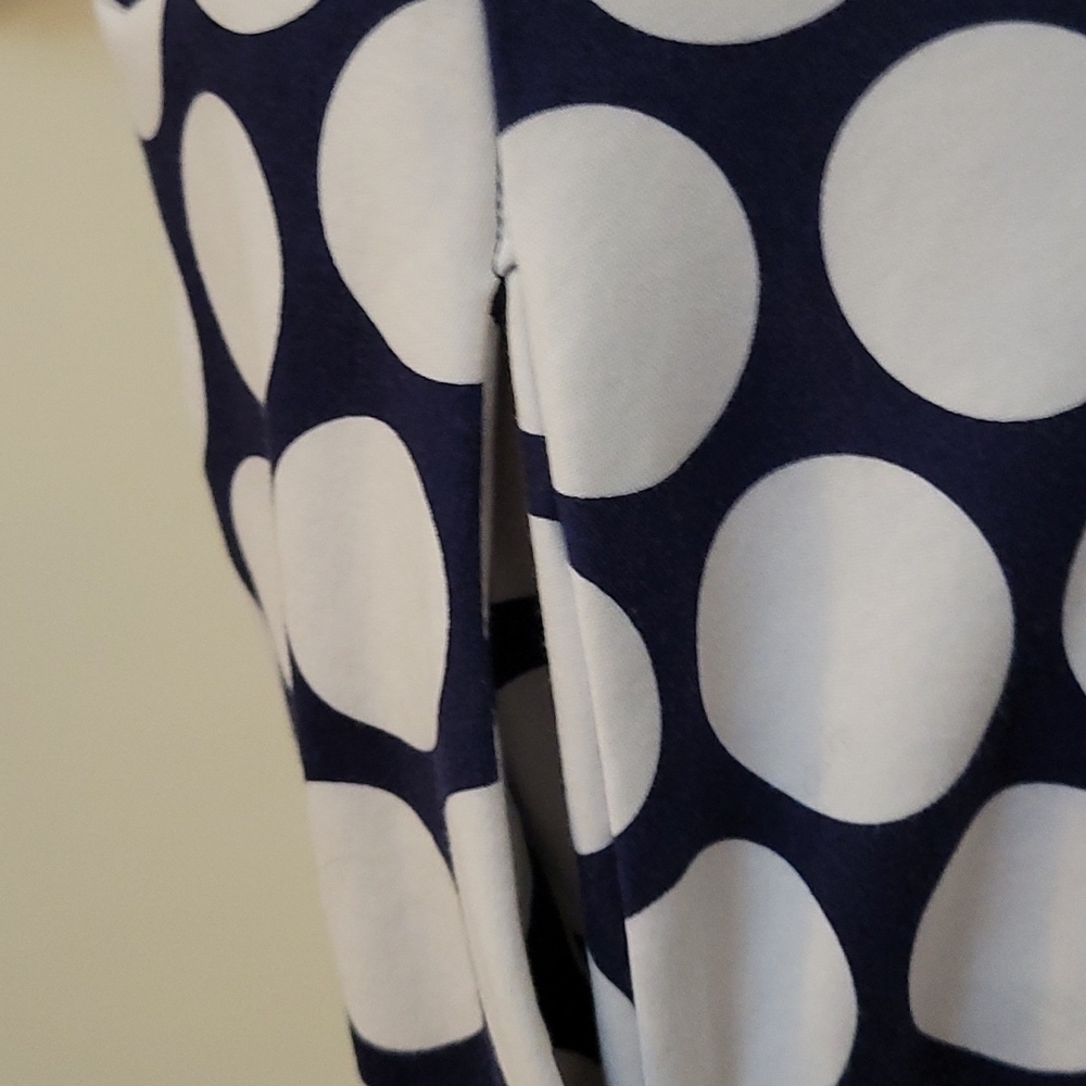 NEW YORK & CO Atomic Coin Dot Fit & Flare Split Neck MOD Tennis Dress - Picture 3 of 10